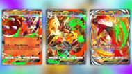 All Mega Blaziken ex variants from Pokemon TCG Pocket Mega Rising (Image via The Pokemon Company)